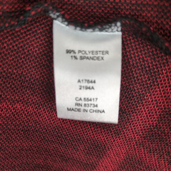 Appleseed's Red Black Plaid Knit Dress Sz 10 Ruffle Hem 3/4 Slv Academia Preppy - Picture 5 of 10